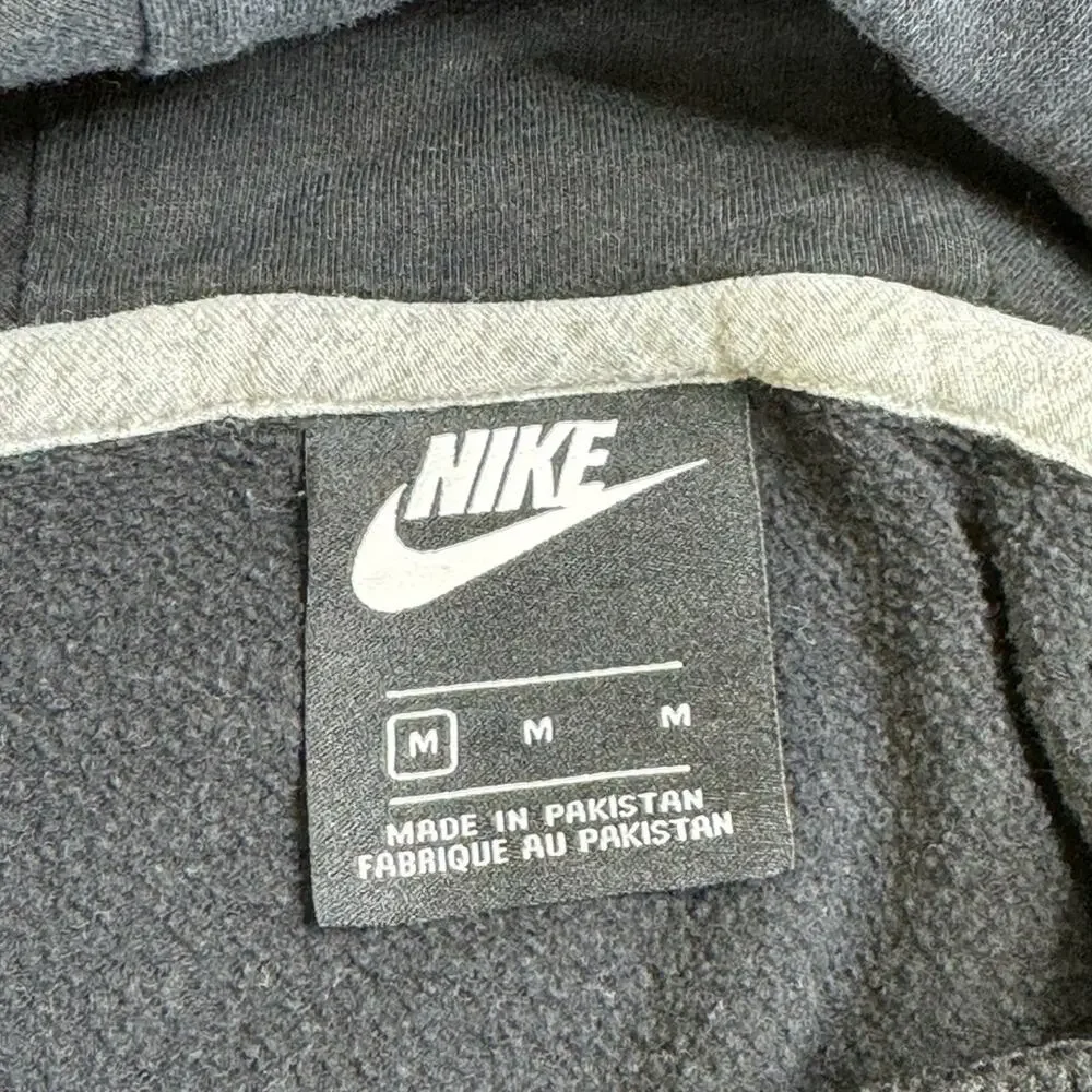 NIKE Women's Black Sportswear Club Fleece Funnel-Neck Hoodie Sweatshirt